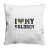 i love my soldier regular camouflage Throw Pillow