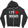 i f'n heart  mondays girls Zipper Hoodie