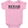 funny t shirt rehab is for quitters rude tee offensive shirt Baby Onesie
