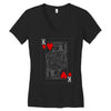 king of hearts playing card Women's V-Neck T-Shirt