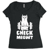gym cat workout Women's Triblend Scoop T-shirt