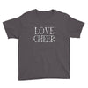 love cheer gold mixed media Youth Tee