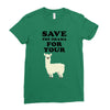 Save The Drama For Your Lama Ladies Fitted T-Shirt