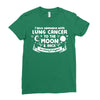 I Love Someone with Lung Cancer to The Moon and Back to Infinity Ladies Fitted T-Shirt