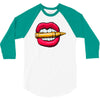 bullet in mouth 3/4 Sleeve Shirt