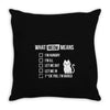 meow meaning Throw Pillow