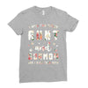 i have two titles aunt and dogmom and i rock them both with roses Ladies Fitted T-Shirt