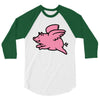 flying pig 3/4 Sleeve Shirt