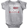 train insaiyan gym training to beat goku or krillin dbz dragon ball z Baby Onesie
