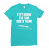 lets bomb the shit outta them Ladies Fitted T-Shirt