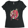 krampus (blood red) Women's Triblend Scoop T-shirt