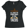 i love you and tacos Women's Triblend Scoop T-shirt