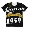 queens are born in 1959 All Over Women's T-shirt