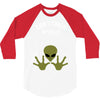 Alien Says Don't Touch My Belly 3/4 Sleeve Shirt