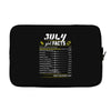 July Girl Facts Cancer Laptop sleeve