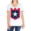 land of the free1 Ladies Curvy T-Shirt