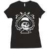 totenkopf zylinder skull pik poker ace topper bike mc rock metal Ladies Fitted T-Shirt