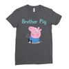 peppa pig brother pig Ladies Fitted T-Shirt