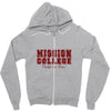 mission college maroon Zipper Hoodie
