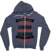 Super Cool Grandad Of A Freaking Awesome Grandson Zipper Hoodie