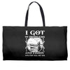 99 problems   fishin' solves all of em Weekender Totes