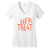 her treat Women's V-Neck T-Shirt