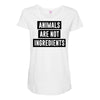 animals are not ingredients Maternity Scoop Neck T-shirt