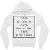 50 % unicorn Zipper Hoodie