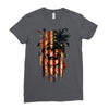 skull us flag Ladies Fitted T-Shirt