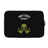 Alien Says Don't Touch My Belly Laptop sleeve