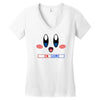kirby gamer geek snes Women's V-Neck T-Shirt