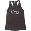 i pray 2 god Racerback Tank