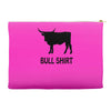 bull shirt funny small humor crude awesome beer tee cool geek nerd hum Accessory Pouches