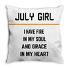 July Girl Throw Pillow
