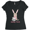 making friends Women's Triblend Scoop T-shirt