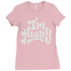 i'm happy Ladies Fitted T-Shirt