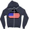 usa curling Zipper Hoodie