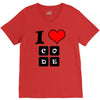i love code V-Neck Tee