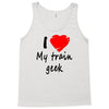 i love my train geek Tank Top