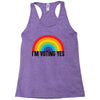 I Am Voting Yes Racerback Tank