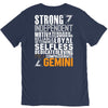 Strong Independent Motivated Gemini V-Neck Tee
