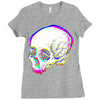 skull glitch Ladies Fitted T-Shirt