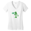 green man dance says hello 2018 Women's V-Neck T-Shirt