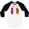 what up dog ketchup hot dog 3/4 Sleeve Shirt