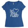 girls fish too only prettier Women's Triblend Scoop T-shirt