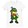 happy saint patrick day simpson 2 Ladies Fitted T-Shirt