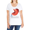 stomach cancer awareness Ladies Curvy T-Shirt