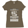 Never Underestimate A Granddad With An Engineer Degree Ladies Fitted T-Shirt
