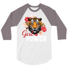 Girl Power White Write 3/4 Sleeve Shirt