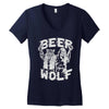 wolf beer Women's V-Neck T-Shirt